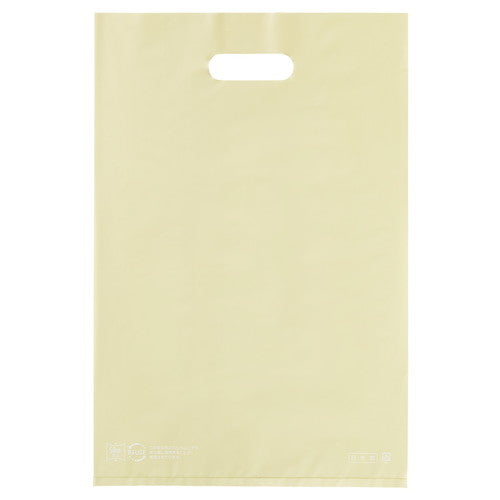 店舗用品ラッピング用品ポリ袋ハード型カラーアイボリー25×40cmの商品画像