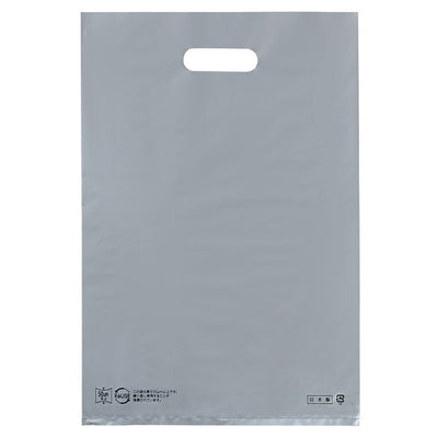 店舗用品ラッピング用品ポリ袋ハード型カラーシルバー25×40cmの商品画像