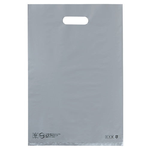 店舗用品ラッピング用品ポリ袋ハード型カラーシルバー30×45cmの商品画像