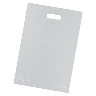 店舗用品ラッピング用品ポリ袋ソフト型白&透明透明25×40cmの商品画像