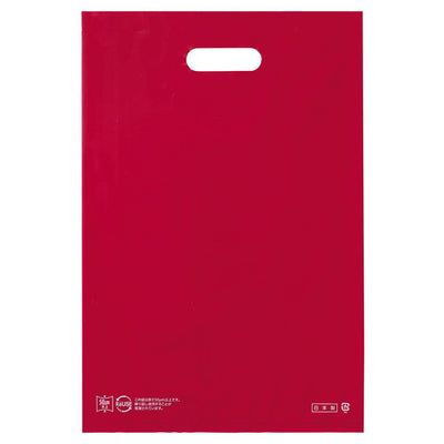 店舗用品ラッピング用品ポリ袋ソフト型カラーレッド25×40cmの商品画像
