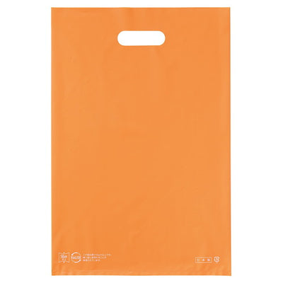 店舗用品ラッピング用品ポリ袋ソフト型カラーオレンジ30×45cmの商品画像