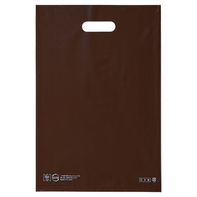 店舗用品ラッピング用品ポリ袋ソフト型カラーブラウン30×45cmの商品画像
