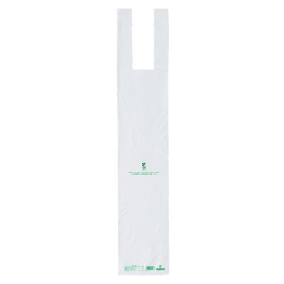 店舗用品ラッピング用品たて長バッグホワイト14×75[60]×横マチ14cmの商品画像