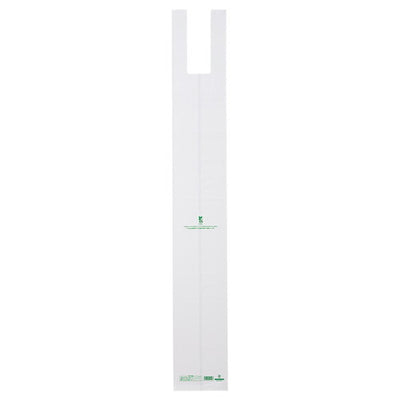 店舗用品ラッピング用品たて長バッグホワイト14×100[85]×横マチ14cmの商品画像