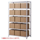 店舗用品店舗運営用品軽量セミボルトレスラック150kg/段ホワイトグレーW150cm3段(H120cm)D30cmの商品画像