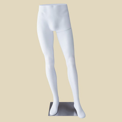 店舗用品ディスプレイ用品軽量ABS製紳士パンツトルソー白スクエアベースの商品画像