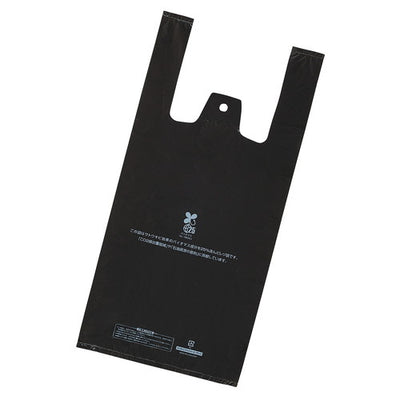 店舗用品ラッピング用品バイオマスレジ袋ブラック18×38[25]×横マチ11cmの商品画像