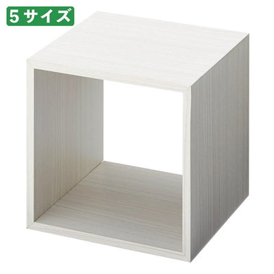 店舗用品演出用品木製ディスプレイボックスホワイトウッド30cm角の商品画像
