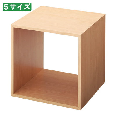 店舗用品演出用品木製ディスプレイボックスナチュラル40cm角の商品画像