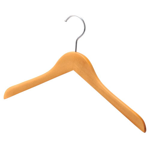 店舗用品ディスプレイ用品木製ハンガーナチュラル平型W42cmの商品画像