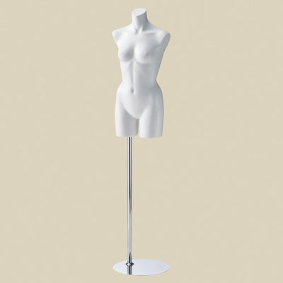 店舗用品ディスプレイ用品婦人トルソー白の商品画像