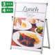 店舗用品サイン・掲示用品屋外対応コンパクトポスタースタンドA2シルバーの商品画像