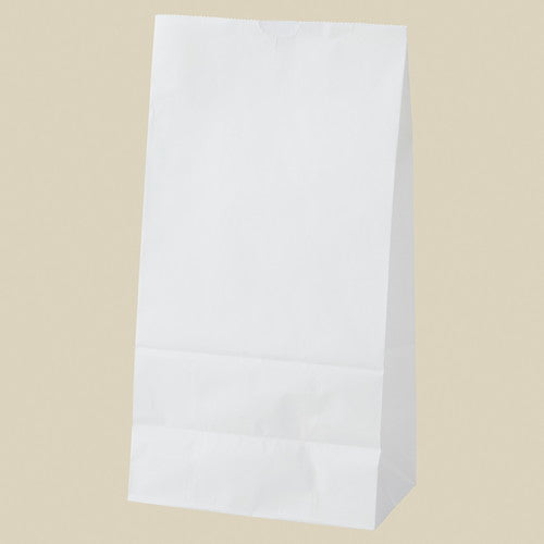 店舗用品ラッピング用品耐油角底袋白無地18×10.5×22.5cmの商品画像