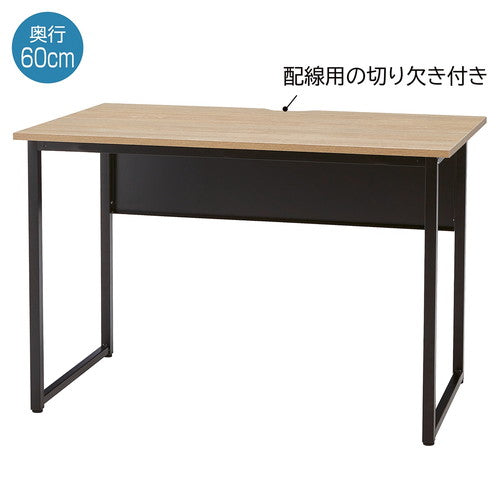 (店舗運営用品) (事務機器) (デスク) kp38-801-19-1 スクエアブラックフレームデスク D60cm W100cm 古木調