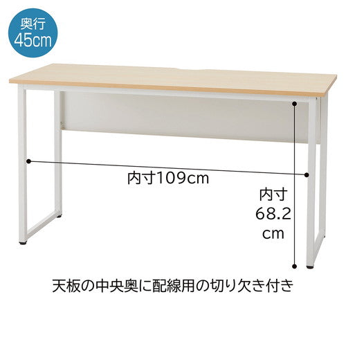 (店舗運営用品) (事務機器) (デスク) kp38-801-29-2 スクエアホワイトフレーム サイドデスク ナチュラル