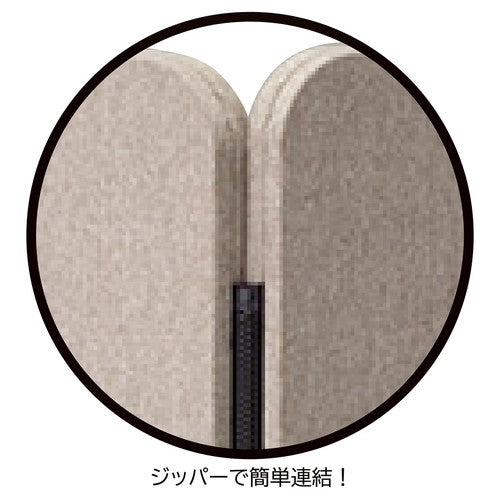 (店舗運営用品) (事務機器) (パーティション) kp38-801-55-1 吸音パーティション 3連タイプ 3連 ベージュ