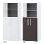 (店舗運営用品) (事務機器) (収納家具・収納ケース) kp38-801-63-1 木製シェルフ 扉付き ハイタイプ ロー扉付き 扉 ホワイト