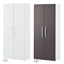 (店舗運営用品) (事務機器) (収納家具・収納ケース) kp38-801-64-2 木製シェルフ 扉付き ハイタイプ 全面扉付き 扉 グレー