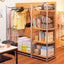 (店舗運営用品) (事務機器) (収納家具・収納ケース) kp38-801-72-4 間仕切りラック ミラー付き ナチュラル W120cm 棚4段タイプ