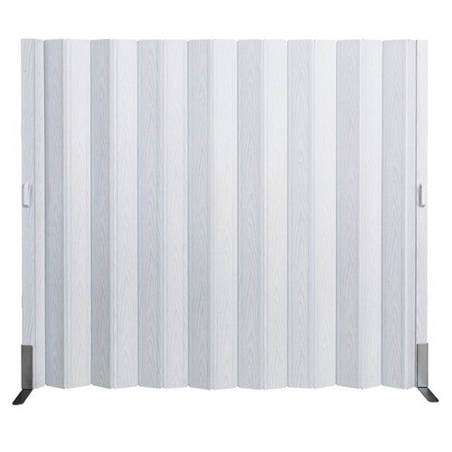 店舗用品店舗運営用品フレキシブルパネルパーティションマグネット付きW180cmホワイトウッド窓無しの商品画像