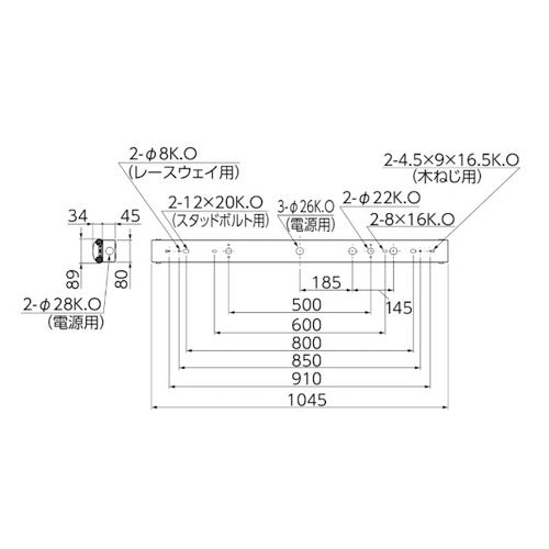 【岩崎電気】【高天井照明】【高天井led】ELTW44302LPN9 高天井用照明 レディオックマルチライン トラフ形 1000mmタイプ(鋼板) Hf32形高出力形1灯用相当 電球色