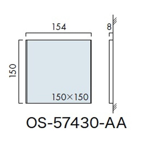 インテリアサイン ユニティ5 室名札(平付け) OS-57430-AA 片面対応