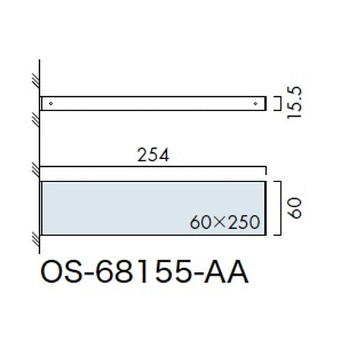 インテリアサイン ユニティ5 室名札(突出し) OS-68155-AA 両面対応