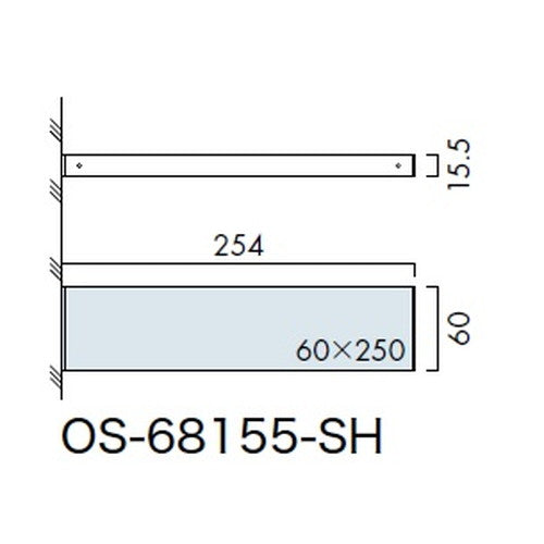 インテリアサイン ユニティ5 室名札(突出し) OS-68155-SH 両面対応