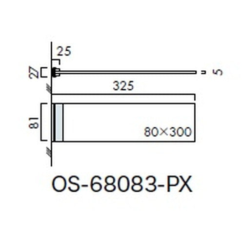 インテリアサイン フーリィ 室名札(突出し) OS-68083-PX 両面対応