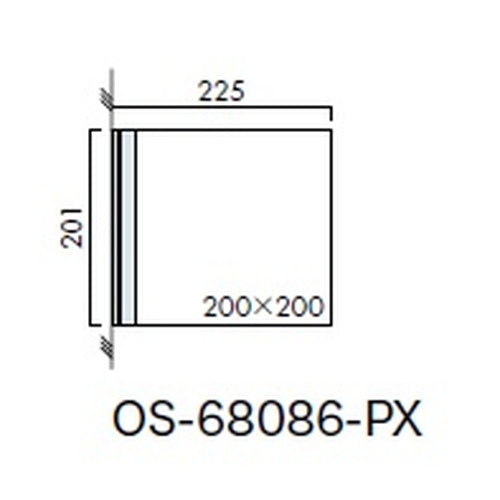 インテリアサイン フーリィ 室名札(突出し) OS-68086-PX 両面対応