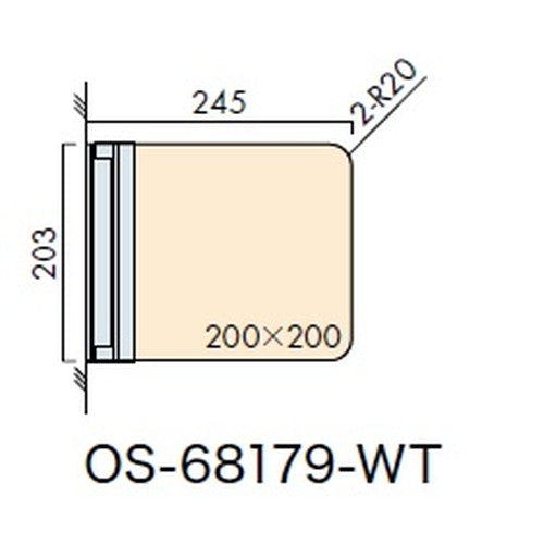 インテリアサイン フーリィ 室名札(突出し スイング) OS-68179-WT 両面対応