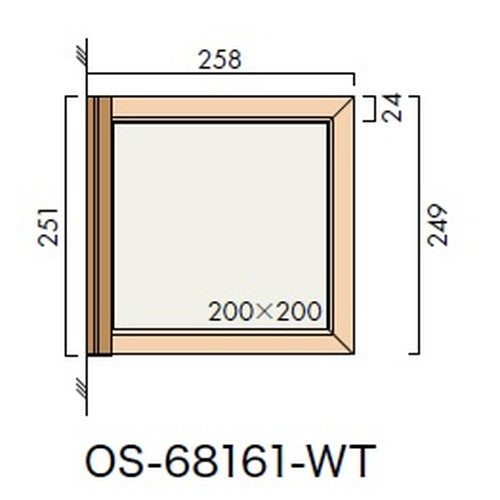インテリアサイン オアシス2 室名札(突出し) OS-68161-WT 両面対応