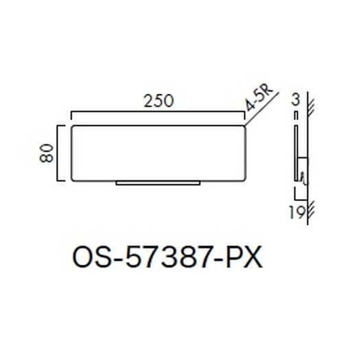 インテリアサイン パティカル2 室名札(ペーパーハンガー) OS-57387-PX 片面対応