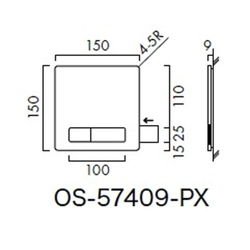 インテリアサイン パティカル2 室名札(名札) OS-57409-PX 片面対応