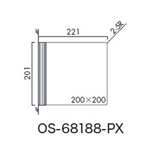 インテリアサイン パティカル2 室名札(突出し) OS-68188-PX 両面対応
