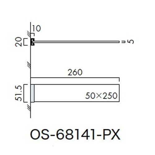 インテリアサイン プリーフサイン3 室名札(突出し) OS-68141-PX 両面対応