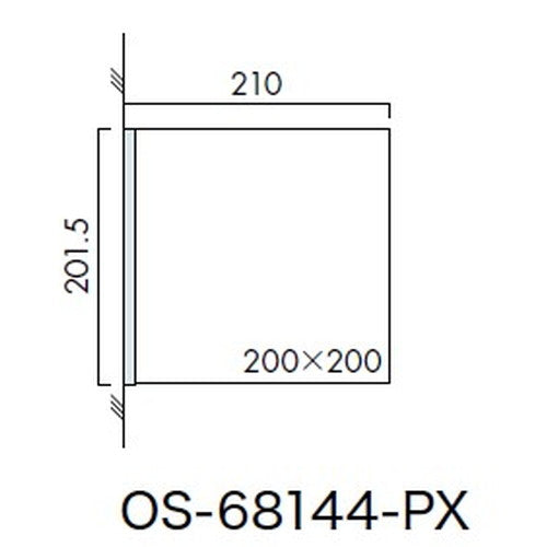 インテリアサイン プリーフサイン3 室名札(突出し) OS-68144-PX 両面対応