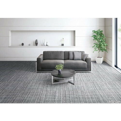 サンゲツ カーペットタイルDT TEXTILE クロスライン2 DT-7310【1枚単位】| 縦と横のラインの交差がファブリックのような質感を演出