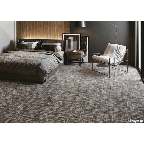 サンゲツ カーペットタイルDT TEXTILE ベルダ2 DT-4350【1枚単位】| 縦と横のラインの交差がファブリックのような質感を演出