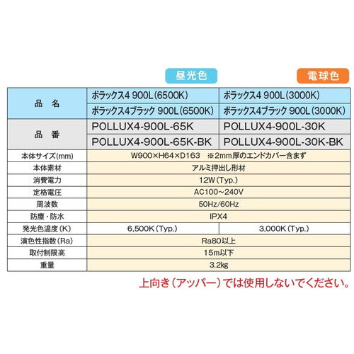 【ポラックス4】【W900 昼光色】【ダウンライト】【三和サインワークス】 【H1800看板クラス】POLLUX4-900L-65K