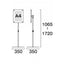 インフォメーションアクリルスタンド150 A4縦ホワイト INFA150-A4TW