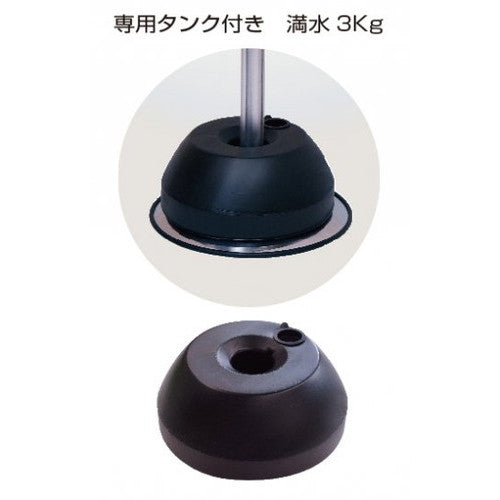 屋外ポールサインスタンド A3縦縦両面 ブラック BOPSS-A3TTR