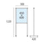 スマートメッセージスタンドホワイトボード450X600 SMMSWB-450X600
