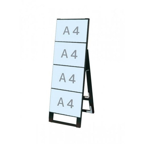 ブラックカードケーススタンド看板A4横4片面BCCSK-A4Y4Kの商品画像