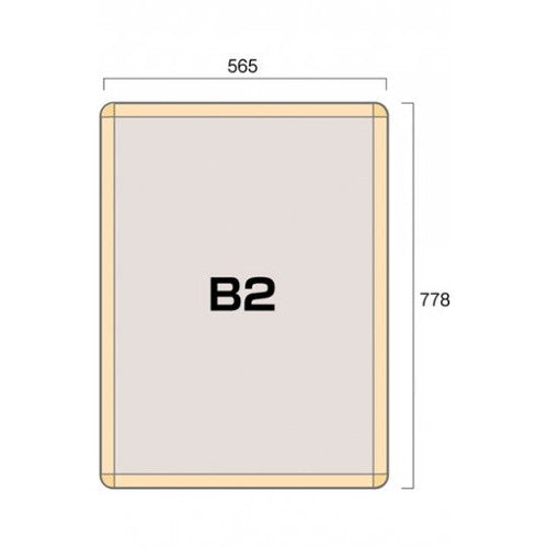 ポスターグリップ32R(屋外用) B2白木調 TSK-PG-32R-B2S(G)