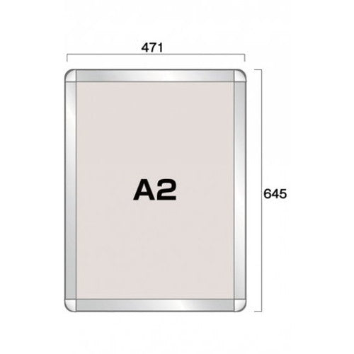 ポスターグリップ44R(屋外用) A2シルバー TSK-PG-44R-A2C(G)