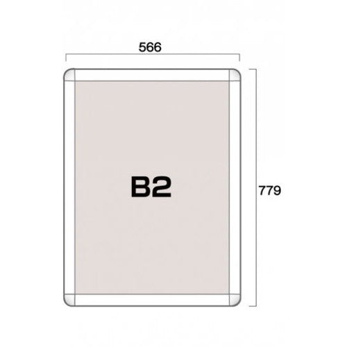ポスターグリップ44R(屋外用) B2ホワイト TSK-PG-44R-B2W(G)
