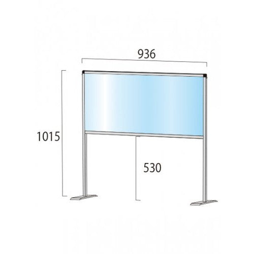 ブラックパーテーションスタンド450X900ハイ BHBPH450X900