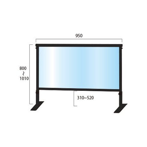 ブラックスライドパーテーション450X900(塩ビ仕様) BSLHBP450X900E